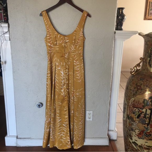 Camila Coelho Belmira Maxi Dress Gold Tropical - Picture 3 of 8